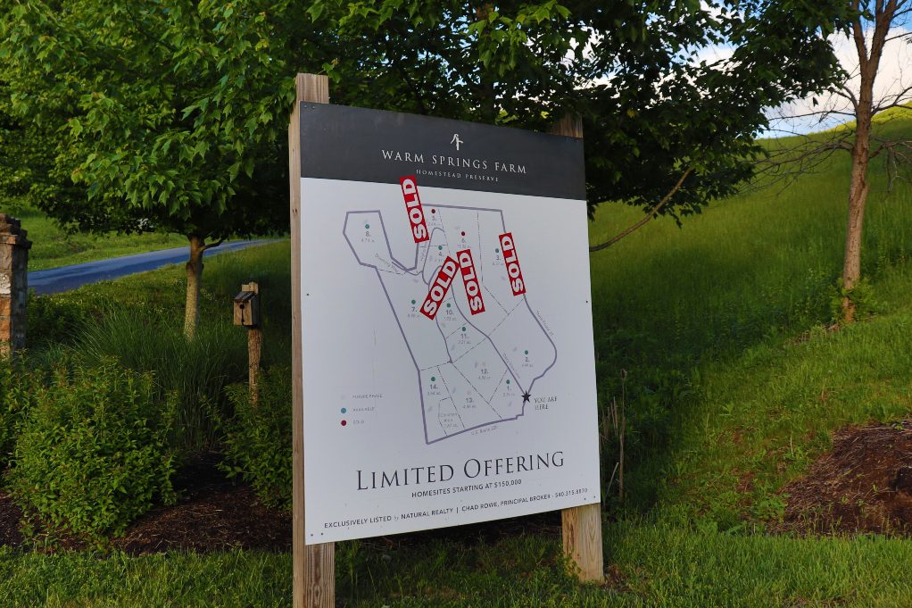 WSF Sold Properties Sign - REDUCED (1) Sold Properties At Warm Springs Farms
